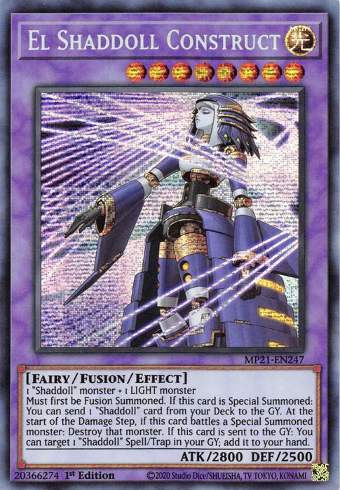 El Shaddoll Construct (Alternate Art) [MP21-EN247] Prismatic Secret Rare - for just $0.15! 