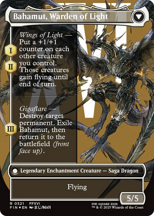 Dion, Bahamut's Dominant // Bahamut, Warden of Light (FIN-521) - FINAL FANTASY: (enchantment) (Borderless) Foil - for just $5.91! 