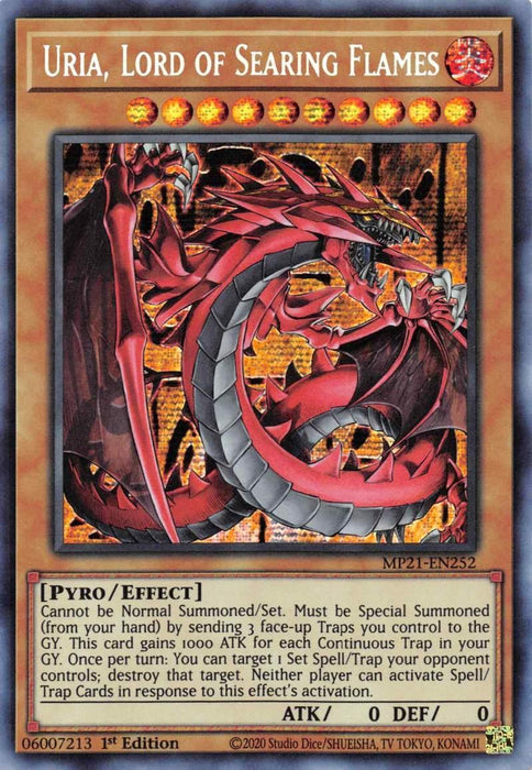 Uria, Lord of Searing Flames [MP21-EN252] Prismatic Secret Rare - for just $0.30! 