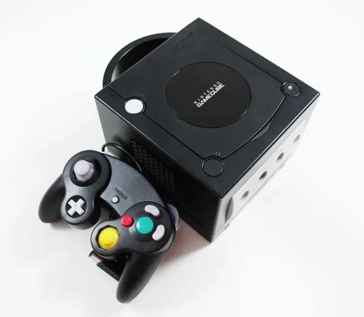 Nintendo GameCube Console System (GC) Black with Third-Party Controller – Scratch & Scuff Condition - for just $134.99! 