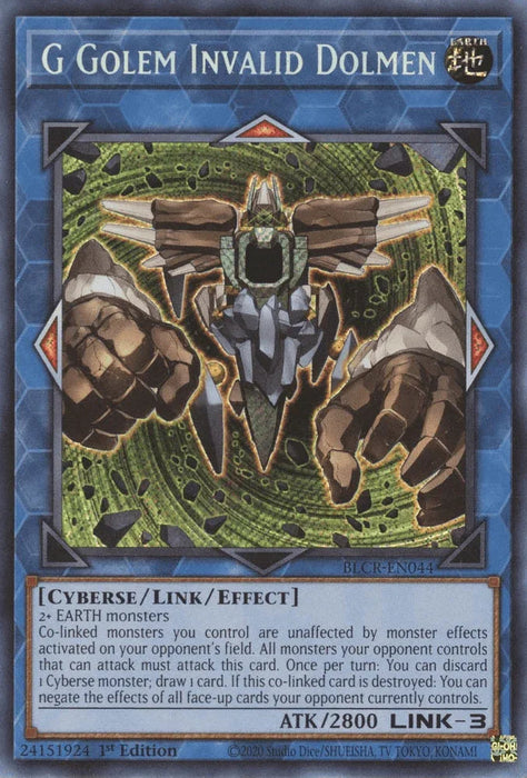 G Golem Invalid Dolmen [BLCR-EN044] Secret Rare - for just $0.10! 