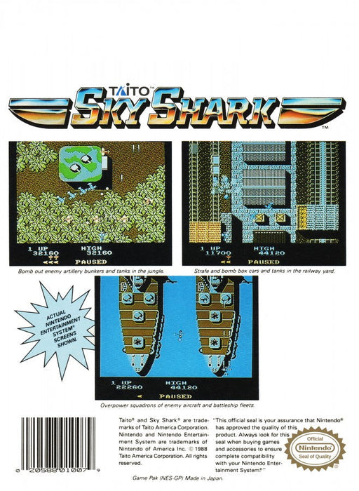 Sky Shark [CIB] – Nintendo Entertainment System (NES) - for just $32.99! 