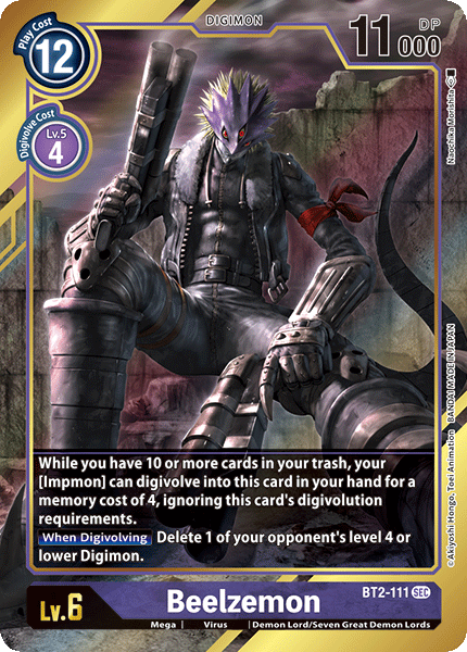 Beelzemon [BT2-111] (Alternate Art) [Release Special Booster Ver.1.0] - Just $1.25! Shop now at Retro Gaming of Denver