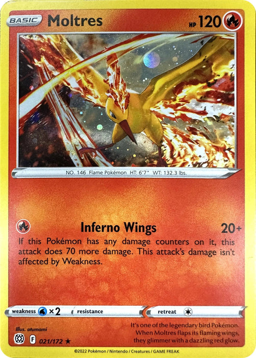 Moltres (021/172) (Cosmos Holo) [Sword & Shield: Brilliant Stars] - for just $0.45! 