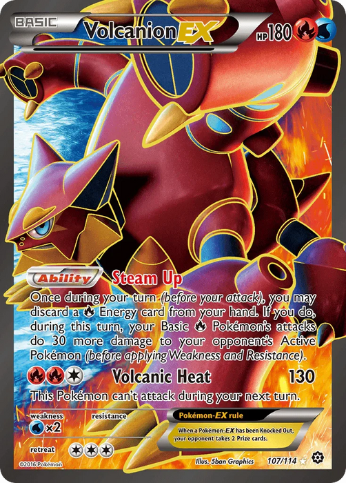 Volcanion EX (107/114) [XY: Steam Siege] - for just $4.25! 