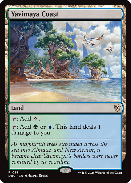 Yavimaya Coast (DRC-184) - Commander: Aetherdrift - for just $0.09! 