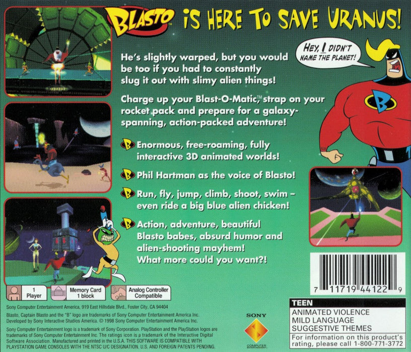 Blasto – PlayStation 1 (PS1) - for just $0! 