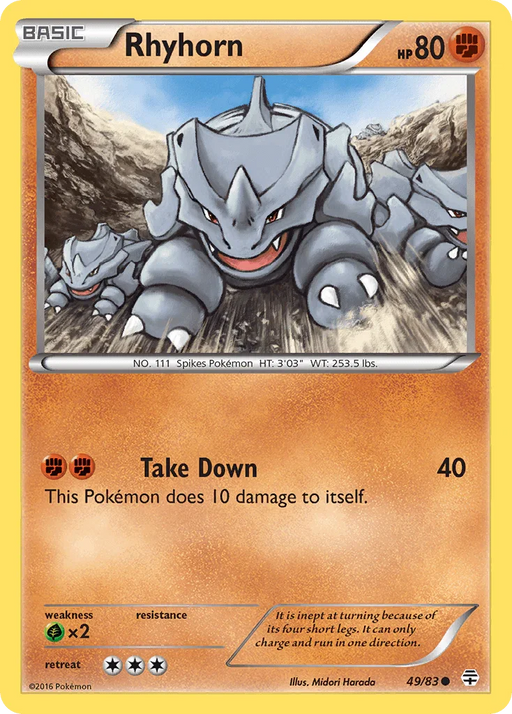 Rhyhorn (49/83) [XY: Generations] - for just $0.10! 