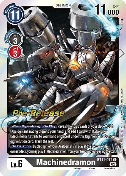 Machinedramon [BT11-072] [Dimensional Phase Pre-Release Promos] - Just $2.45! Shop now at Retro Gaming of Denver