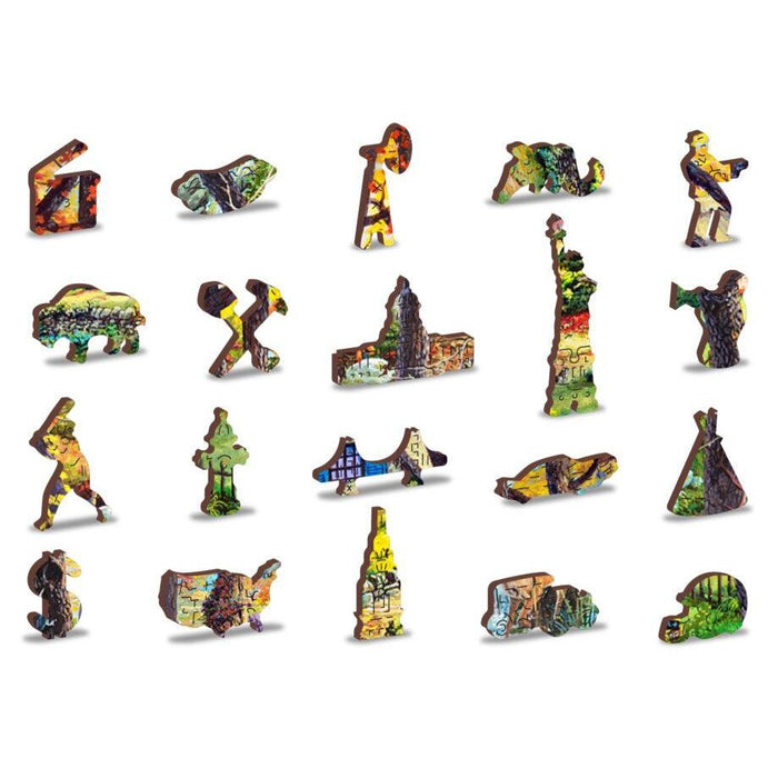 A Cottage in the Woods 400 Piece Wood Jigsaw Puzzle Wooden City - for just $24.99! 