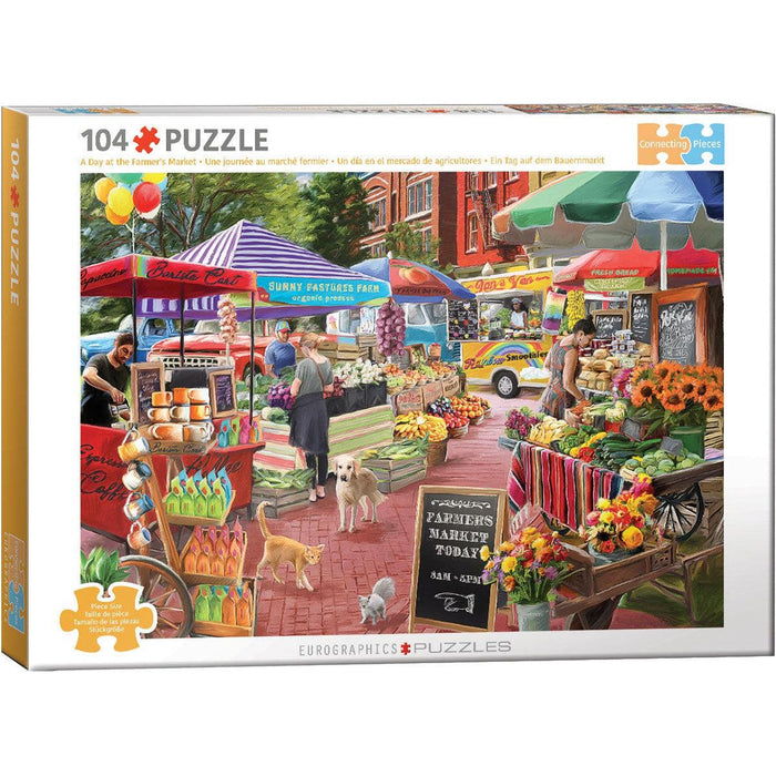 A Day at the Farmer's Market 104 Connecting Pieces Jigsaw Puzzle Eurographics - for just $19.99! 