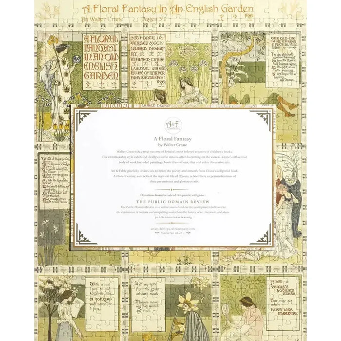 A Floral Fantasy By Walter Crane 500 Piece Premium Jigsaw Puzzle Art & Fable - for just $27.99! 