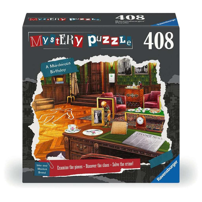 A Murderous Birthday 408 Piece Mystery Jigsaw Puzzle Ravensburger - for just $29.99! 