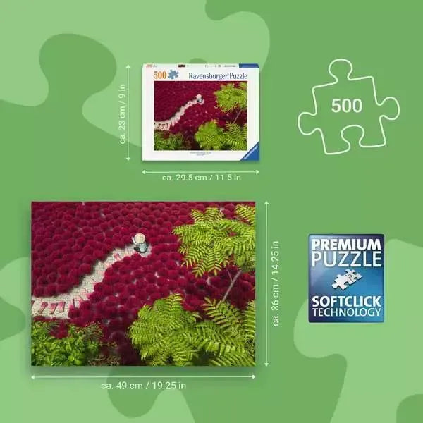A Sea of Red 500 Piece Jigsaw Puzzle Ravensburger - for just $19.99! 