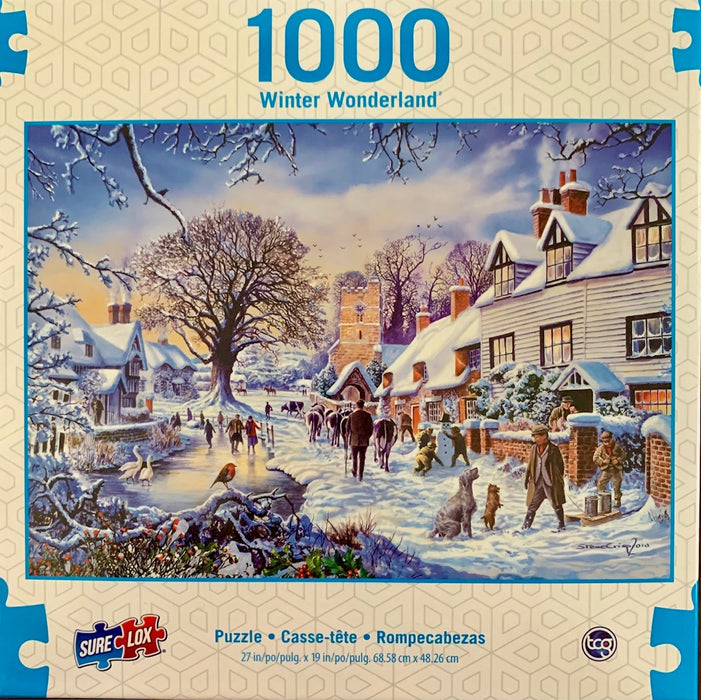A Village in Winter Wonderland 1000 Piece Jigsaw Puzzle Sure Lox - for just $14.99! 
