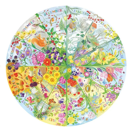 A Year in the Garden 500 Piece Round Jigsaw Puzzle Gibsons - for just $19.99! 