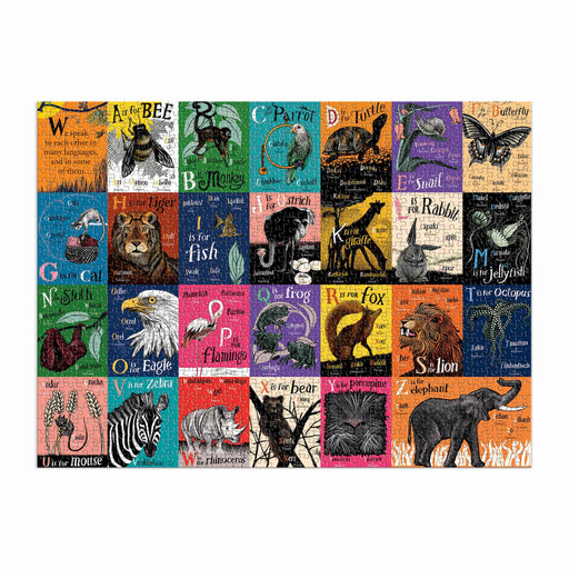 A is for Bee - An Alphabet in Translation 1000 Piece Jigsaw Puzzle Mudpuppy New - for just $17.99! 