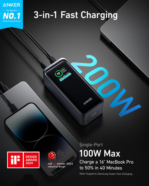 Anker Prime Power Bank (20K, 200W) - for just $129.99! 