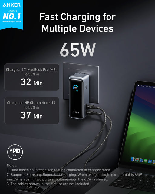 Anker Prime Power Bank (9.6K, 65W, Fusion) - for just $89.99! 