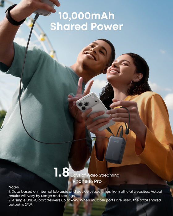 Anker Nano Power Bank (10K, 45W, Built-In Retractable USB-C Cable) - for just $59.99! 
