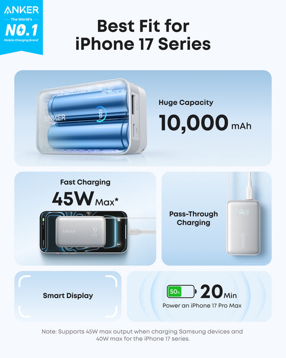 Anker Nano Power Bank (10K, 45W, Built-In Retractable USB-C Cable) - for just $59.99! 