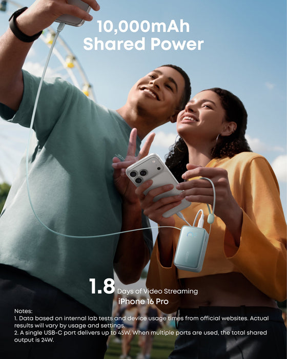 Anker Nano Power Bank (10K, 45W, Built-In Retractable USB-C Cable) - for just $59.99! 