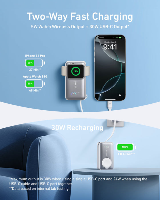 Anker MagGo Power Bank (10K, 35W, For Apple Watch) - for just $89.99! 