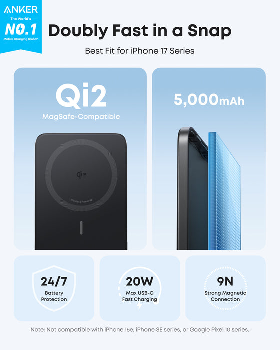 Anker Nano Power Bank (5K, MagGo, Slim) - for just $54.99! 