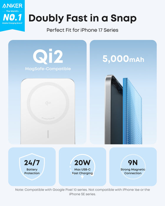 Anker Nano Power Bank (5K, MagGo, Slim) - for just $54.99! 