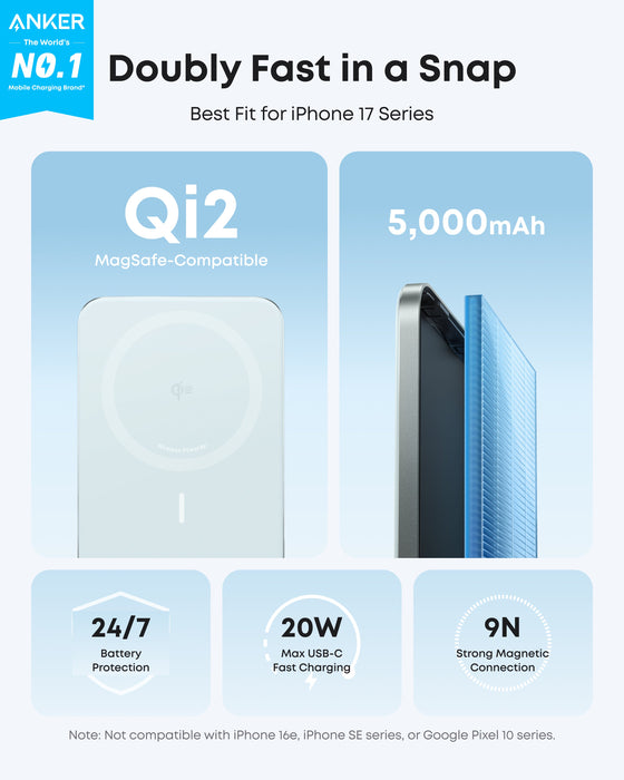 Anker Nano Power Bank (5K, MagGo, Slim) - for just $54.99! 