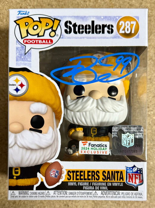 Brett Keisel Signed NFL Pittsburgh Steelers Santa Funko Pop! #287 With JSA COA - for just $110! 