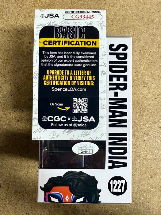 Karan Soni Signed Spider-Man India Funko Pop! #1227 Across The Spider-Verse With JSA COA - for just $100! 
