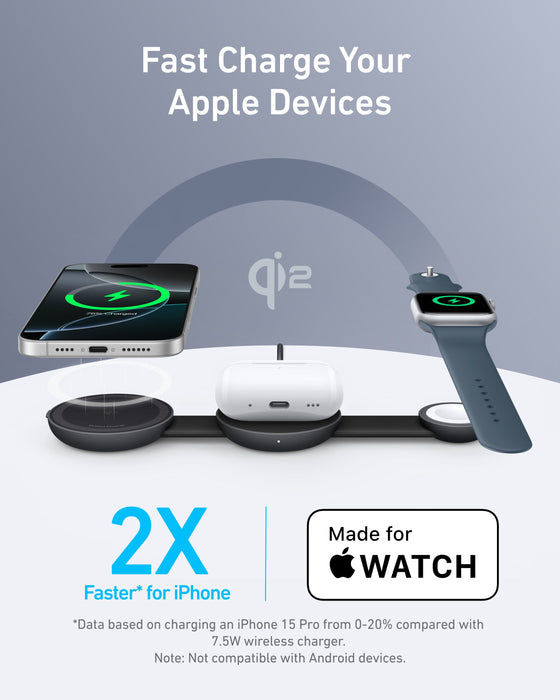Anker MagGo Wireless Charging Station (3-in-1, Foldable Pad) - for just $89.99! 