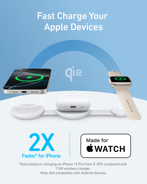 Anker MagGo Wireless Charging Station (3-in-1, Foldable Pad) - for just $89.99! 