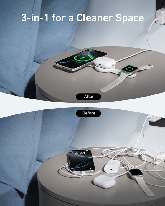 Anker MagGo Wireless Charging Station (3-in-1, Foldable Pad) - for just $89.99! 
