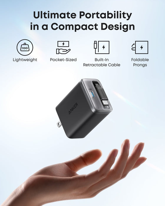 Anker Nano Charger (35W, Built-In Retractable USB-C Cable) - for just $39.99! 