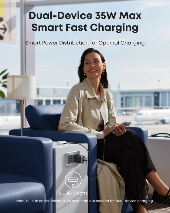 Anker Nano Charger (35W, Built-In Retractable USB-C Cable) - for just $39.99! 