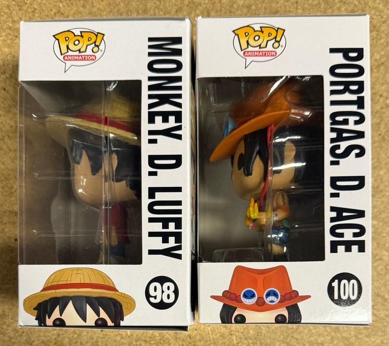 Funko Pop! Brothers Monkey D. Luffy & Portgas D Ace #98 #100 One Piece Set Of 2 - for just $35! 