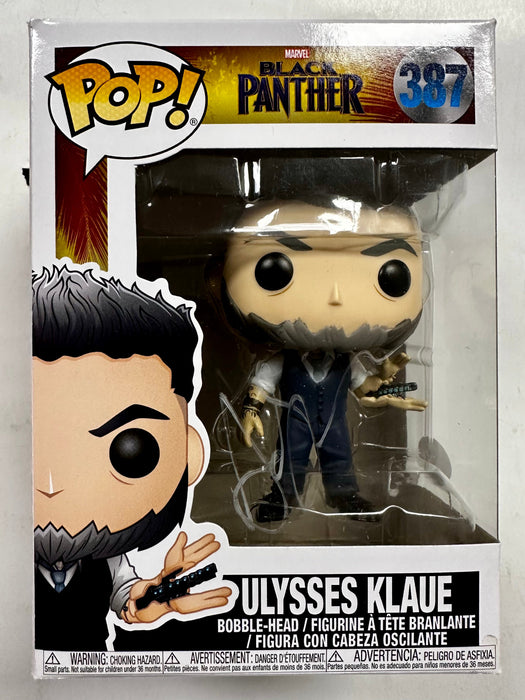 Andy Serkis Signed Marvel Ulysses Klaue 2018 Vaulted Funko Pop! #387 JSA COA - for just $90! 