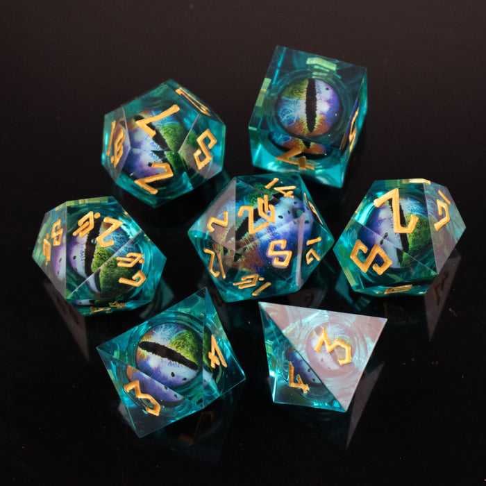 Rainbow Sea Dragon Liquid Core Dice Set - Just $59.99! Shop now at Retro Gaming of Denver