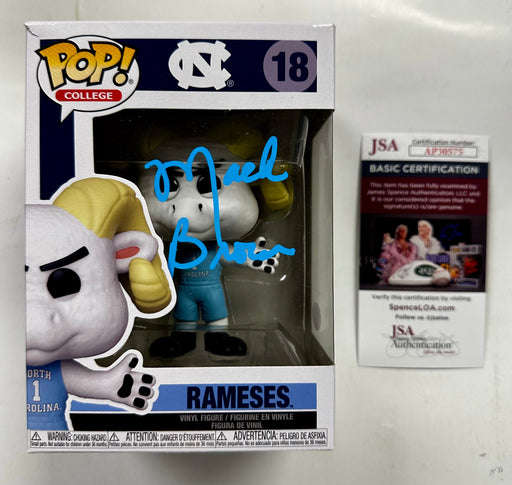 Coach Mack Brown Signed NCAA Ramses #18 UNC North Carolina Tar Heels Funko Pop With JSA COA - for just $170! 