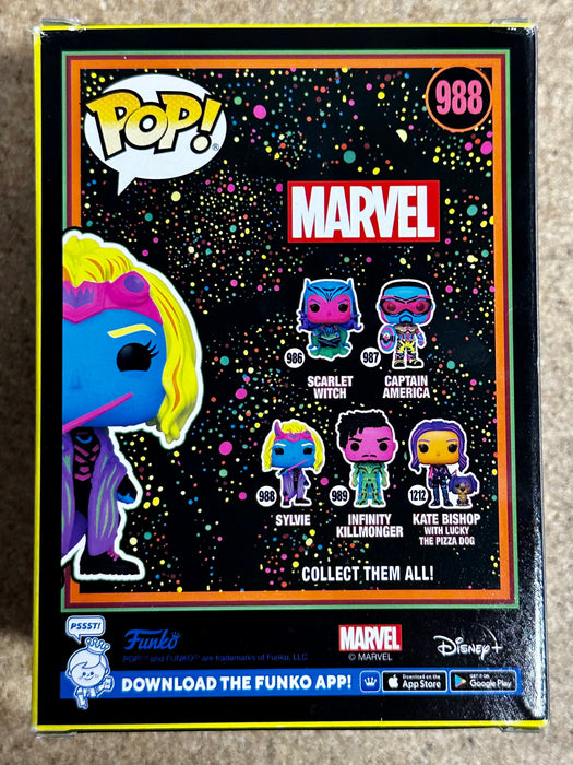 Funko Pop! Marvel Black Light Sylvie #988 Loki Disney + Series 2022 Exclusive - for just $10! 