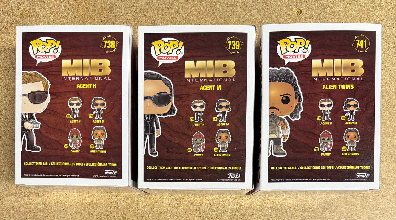 Funko Pop! Movies Agent M, Agent H & Aliens Twins Men In Black International MIB Set Of 3 - for just $25! 