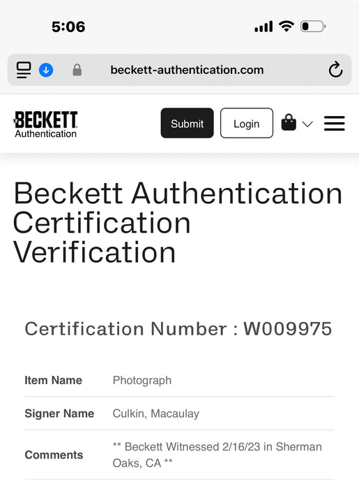 Macaulay Culkin Framed & Signed Richie Rich 11X17 Poster With Beckett BAS COA - for just $900! 