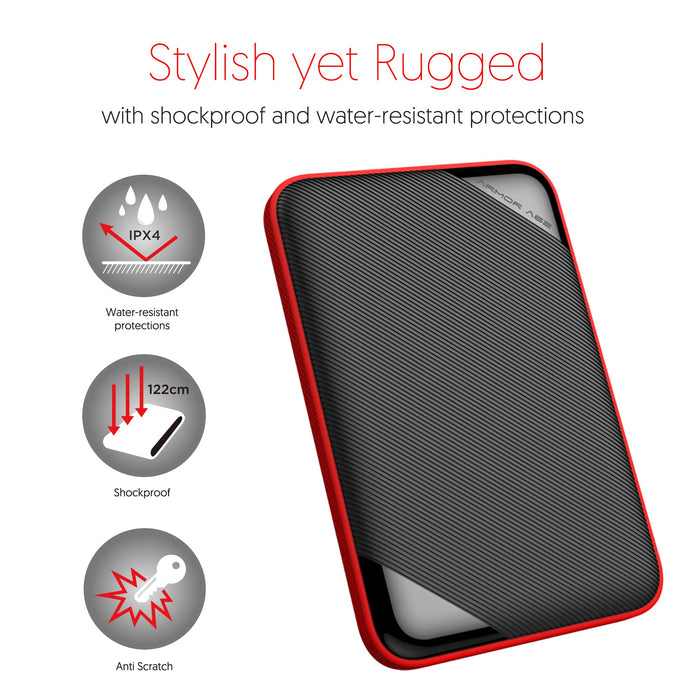 Silicon Power Vault A62 4TB USB 3.2 Gen 1 2.5-inch External Game Drive [Red] - for just $174.59! 