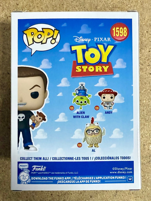 Funko Pop! Disney Pixar Sid Holding Woody & Buzz Lightyear #1598 Toy Story 30th - for just $20! 