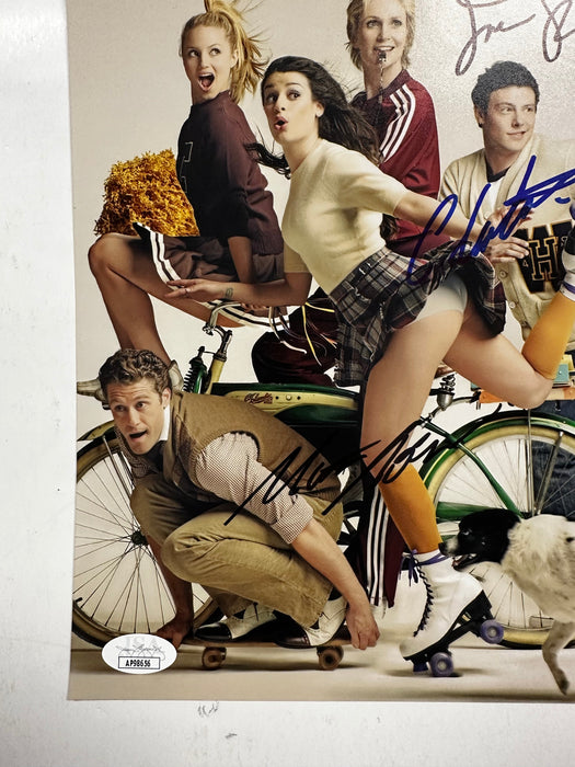 Cory Monteith, Matthew Morrison & Jane Lynch Signed Glee 8x10 Photo With JSA COA - for just $250! 