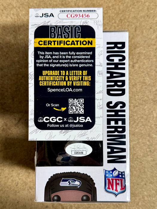 Richard Sherman Signed NFL Seattle Seahawks Vaulted Funko Pop! #61 With JSA COA - for just $275! 