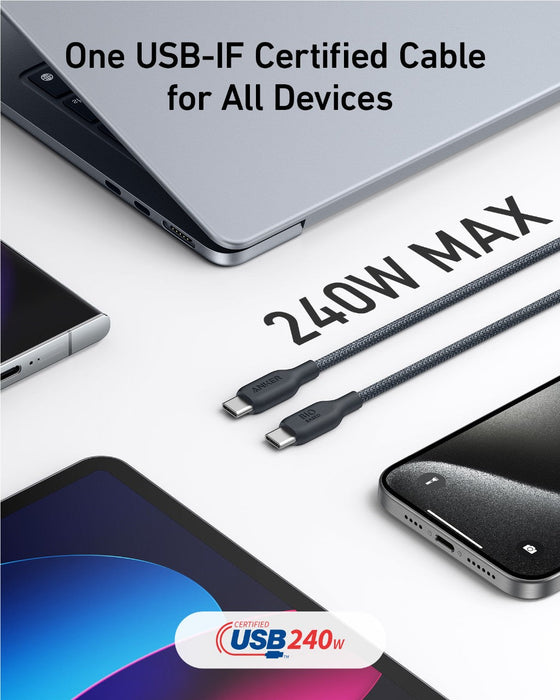 Anker 543 USB-C to USB-C Cable (Bio-Braided,6 ft) - for just $14.99! 