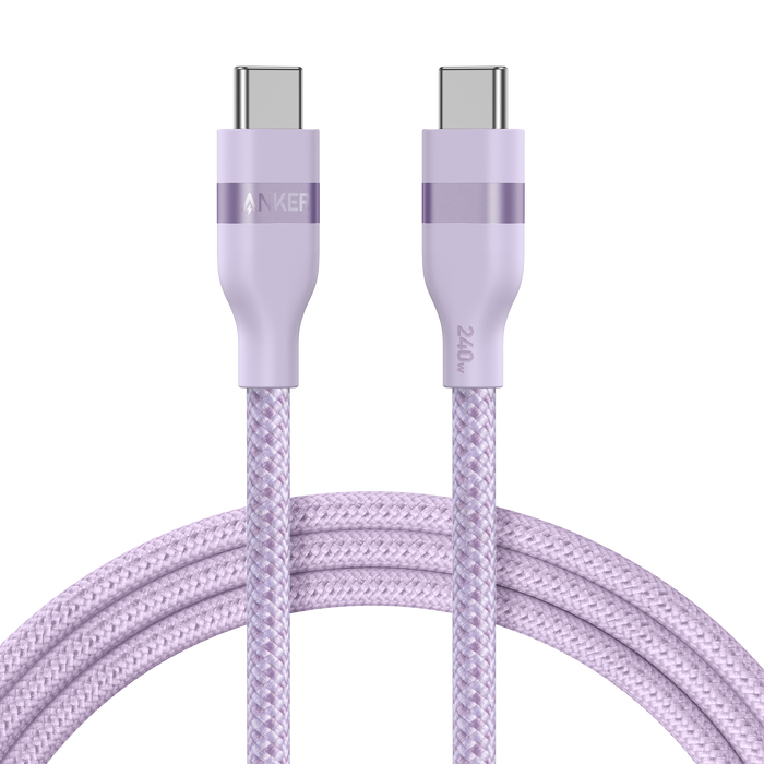 Anker USB-C to USB-C Cable (3 ft / 6 ft, 240W, Upcycled-Braided) - for just $19.99! 